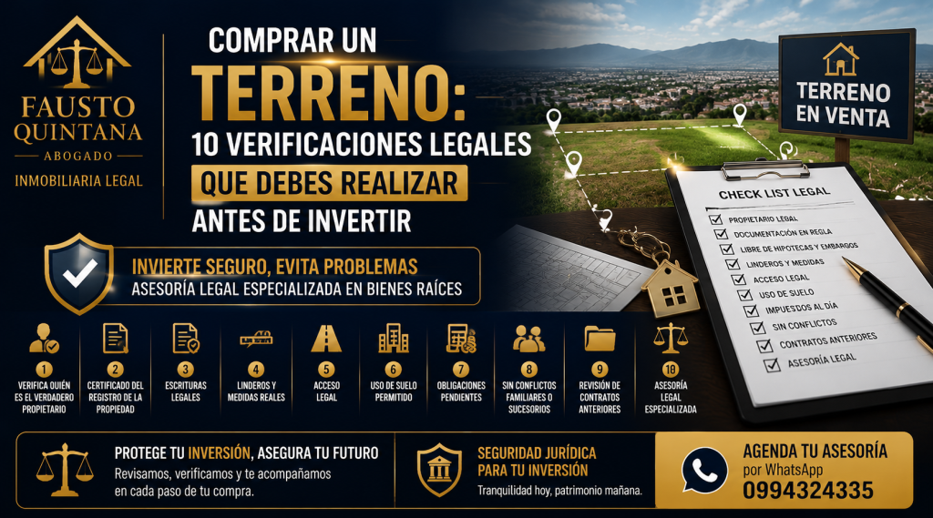 Comprar un terreno: 10 verificaciones legales que debes realizar antes de invertir